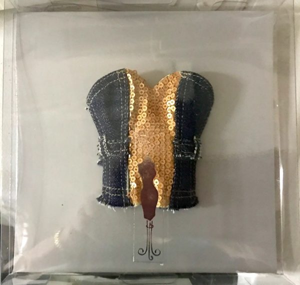 Tyler Wentworth RTW Urban Legend Sequined Denim Bustier