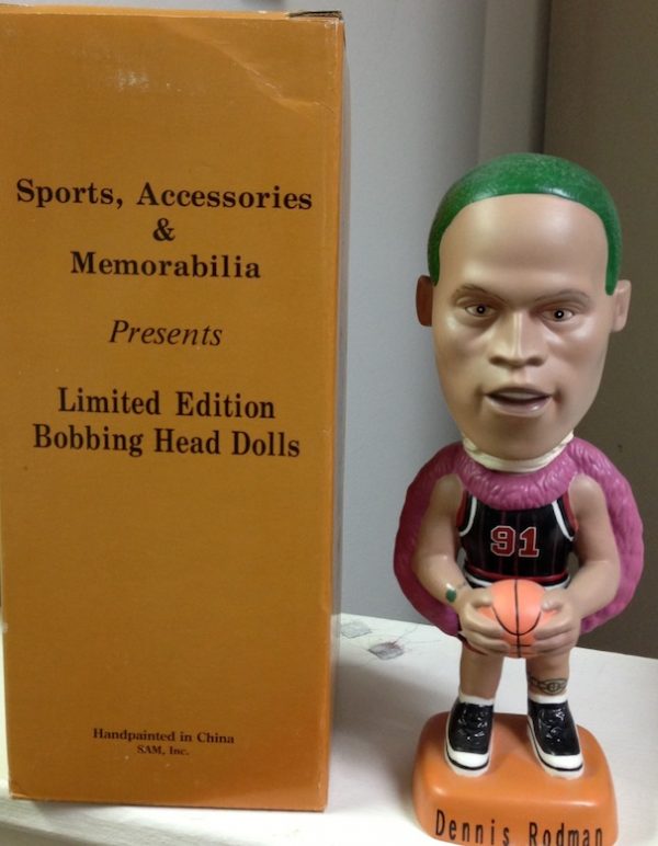 Dennis Rodman Bobbing Head S.A.M. Green Hair #182 NRFB