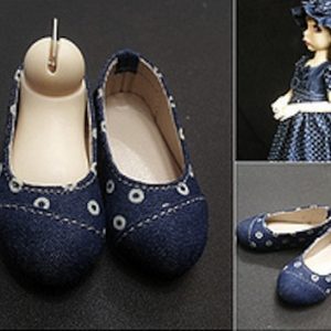 Ballerina Flats MSD- Denim with Dots