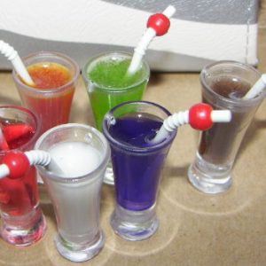 Beverages:  Sodas w/Cherry (set of 6) 1-1/4″ x 1/4″ diameter