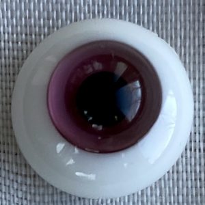 Round Glass Flat Back Eye – Wine <B>ONE EYE ONLY</b>