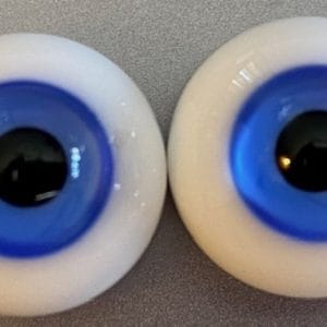 Round Flat Back Glass Eyes (Periwinkle) 16mm