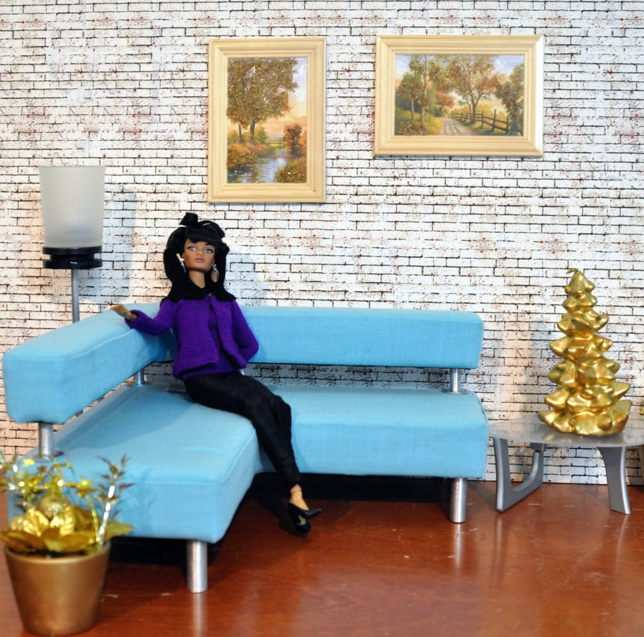 Sofa para barbie 2025