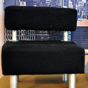Furniture: Black Linen Chair (For 12″ Dolls/Barbie/FR/Etc)