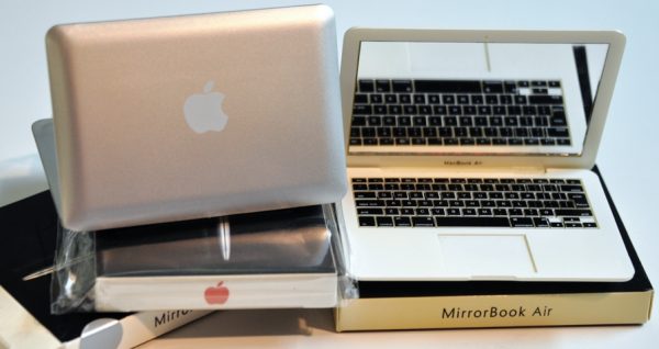 Laptop Computer 'Apple' Mirror Air White Aluminum 3-3/4 x 2-1/2"