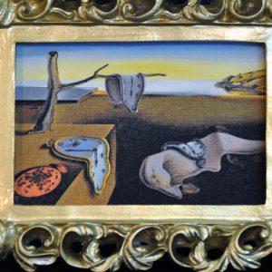 Furniture: Framed Canvas Art Dali Persistence of Memory 4.5″ x 3