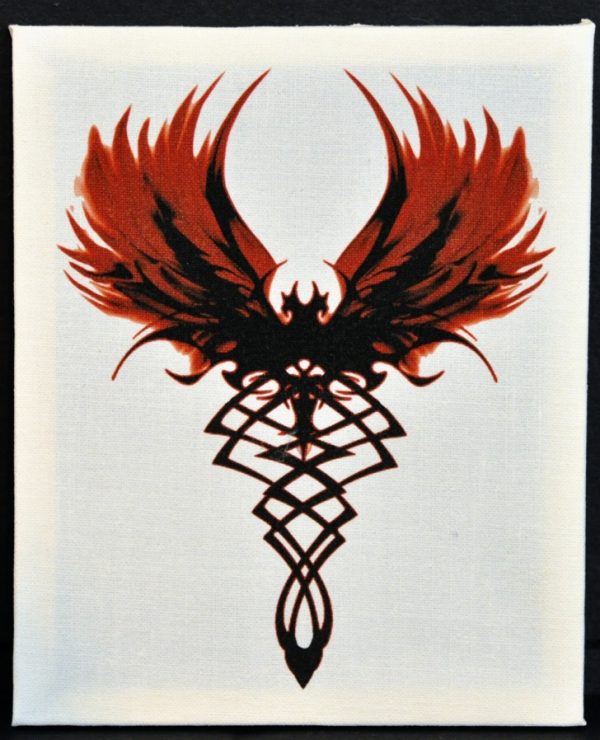 Unframed Abstract Goth Canvas 3.5" x 4.5"