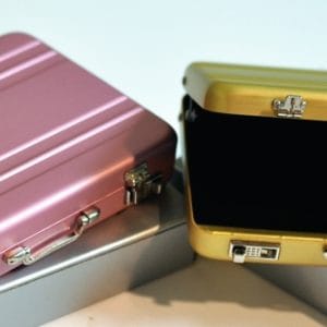 Aluminum Briefcase w/Working Latches (Metallic Gold) 6″ x 3″ x 3″