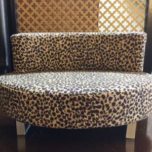 Furniture: Oval Leopard Sofa (For 12″ Dolls/Barbie/FR/Etc)