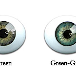 Eyes – Paperweight Glass eyes Oval Real (Green) 6mm