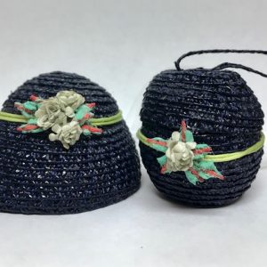 Hat & Purse Set – Artisan Created OOAK Navy (Fits Barbie/FR/Etc)