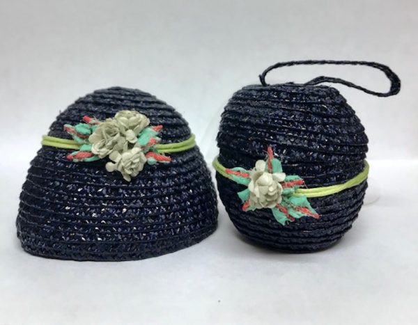 Hat & Purse Set - Artisan Created OOAK Navy (Fits Barbie/FR/Etc)