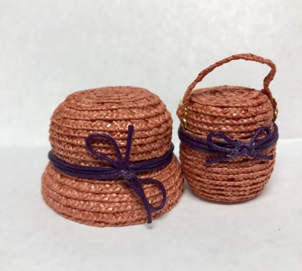 Hat & Purse Set - Artisan Created OOAK Salmon (Fits Barbie/FR/Et