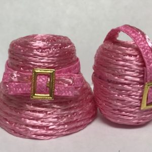 Hat & Purse Set – Artisan Created OOAK Rose (Fits Barbie/FR/Etc)
