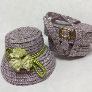 Hat & Purse Set – Artisan Created OOAK Lavender (Fits Barbie/FR/
