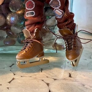 SK Ice Skates (Vintage Brown) Fits Lati-Yellow/Blythe/Pullip/1/8