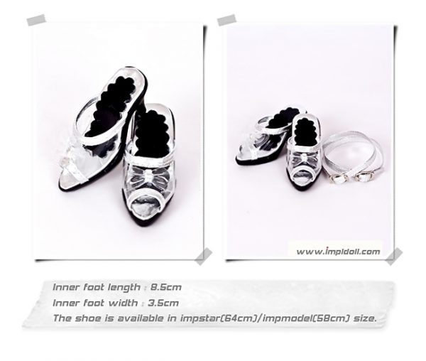 Impl Footwear - White Open Toe Slide Heels (SD)