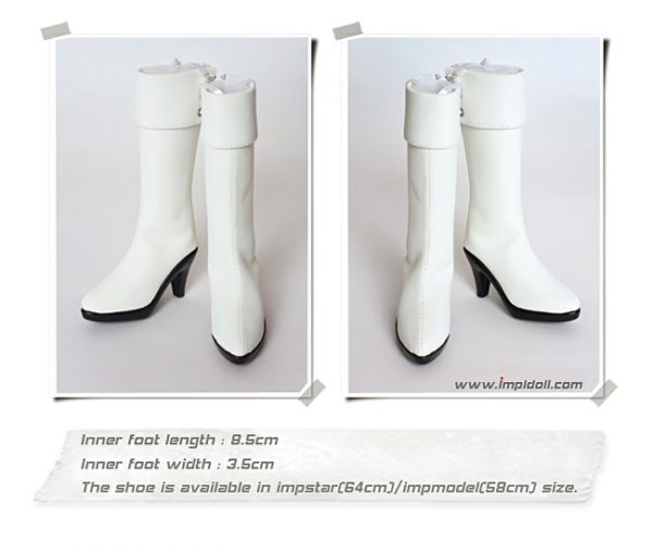 Impl Footwear - White Hi Heel Boots (SD)