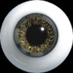 Hand Glass Craft Eyes 12mm Flat Back/Low Lens (Light Brown)