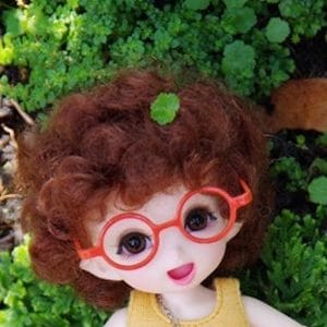 Ylang Garden Glasses (Orange Round) Fits 1/8 Dolls