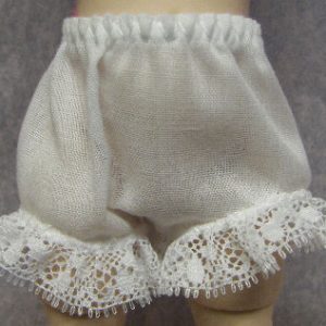 White Lace Trimmed Cotton Panty 8″