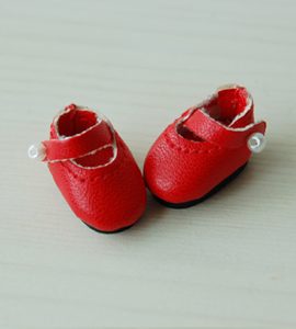 20mm Mary Jane Shoes – Red Leather PukiPuki, Honee-B, Brownie