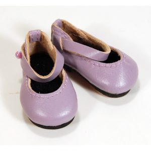 Mary Jane Leather Shoes (Lavender) 7.5″