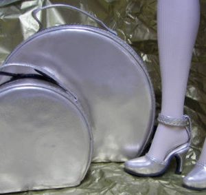 16″ Metallic Cream Pump w/Ankle Strap