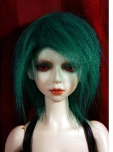 Michiko Fur Wig – Green Snug Fit Style size 7