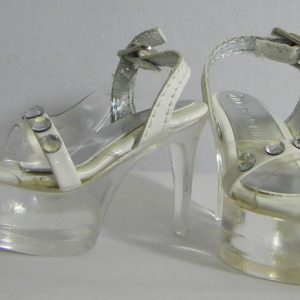 MSD – White Patent & Crystal Sandals w/Rhinestones