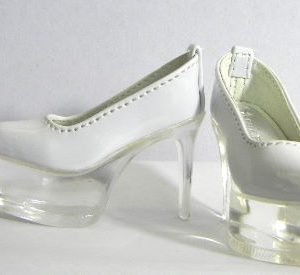 MSD – White/Crystal Platform Pumps