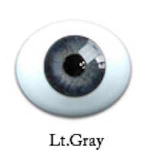 Eyes – Paperweight Glass Oval/Real (Lt Gray) 12mm