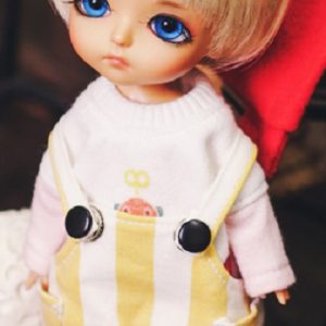 TTYA Striped Short Overalls (Yellow) Lati-Yellow