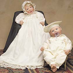 CHRISTENING GOWN for 18-22″ baby doll