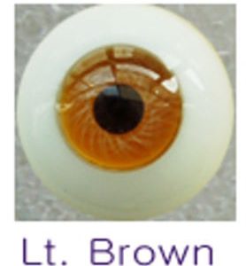 Eyes – Paperweight Glass Round 18mm Light Brown