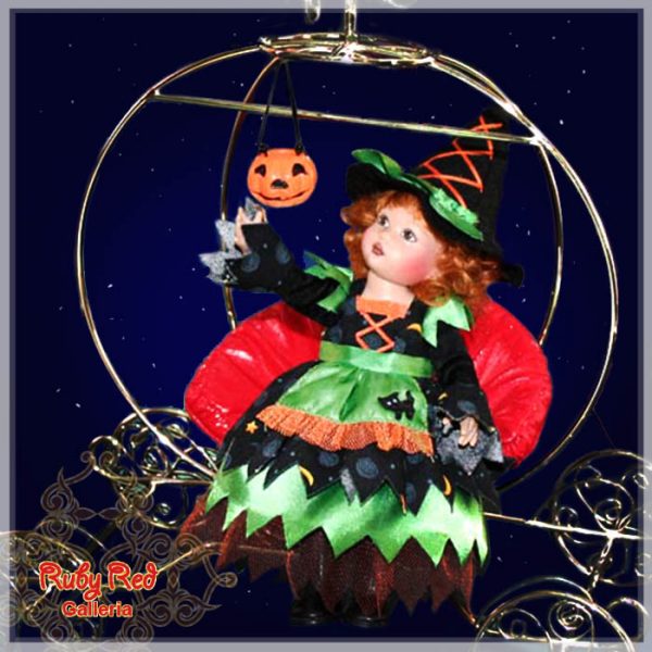 RA0065B Halloween Pumpkin Coach & Witch Outfit (Riley & 7.5" dol