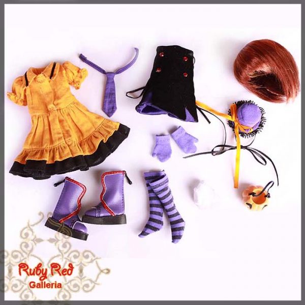 RA0088B Pumpkin Fairy Outfit for Riley & Friends (7.5") NO WIG