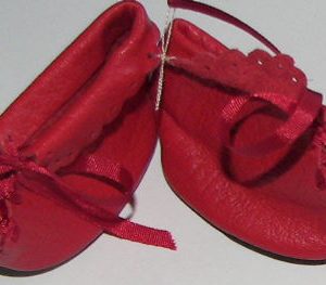 50mm Red Leather Laceup Boot w/Cuff – 50mm x 30mm