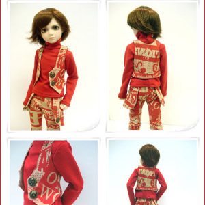 ElfDoll Red Punk Outfit (Fits Slender MSD)