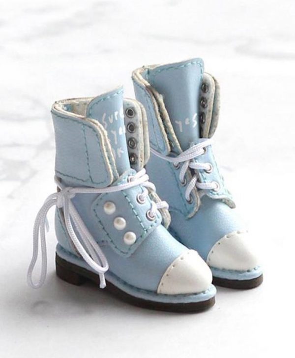 SK Pearl Ankle Boots (Blue) Fits Lati Yellow/Blythe/Pullip/Etc