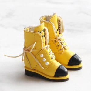 SK Pearl Ankle Boots (Yellow) Fits Lati Yellow/Blythe/Pullip/Etc