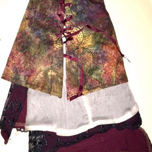 Handmade Mystical Burgundy Skirt (Fits SD)