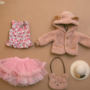 Be With You Strawberry Outfit (Floral/Pink Set) Yo-SD
