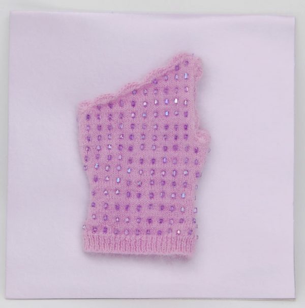 Tyler Wentworth RTW Lilac Beaded Angora Goddess Sweater 16"