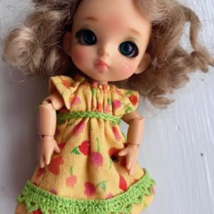 Tulip Print Dress 10cm (Lati White/Amelia Thimble)