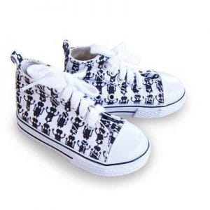 Shoes – Black & White Graphic Sneakers (70cm Size)