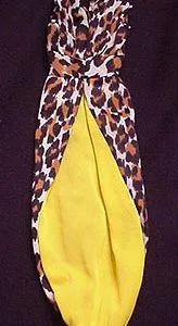 #1479 Vintage Leisure Leopard Barbie Fashion DRESS ONLY