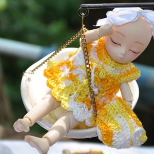 Orange Ombre Crochet Set for Tiny dolls