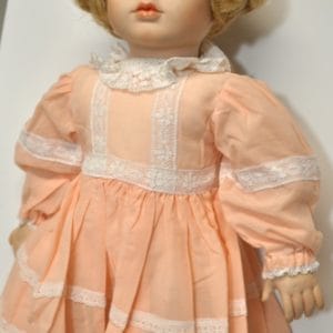 Soft coral very fine gauge batiste w/cotton lace