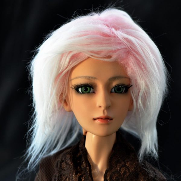 Michiko Fur Wig - Frosted Shag Bubble Gum Pink size 8
